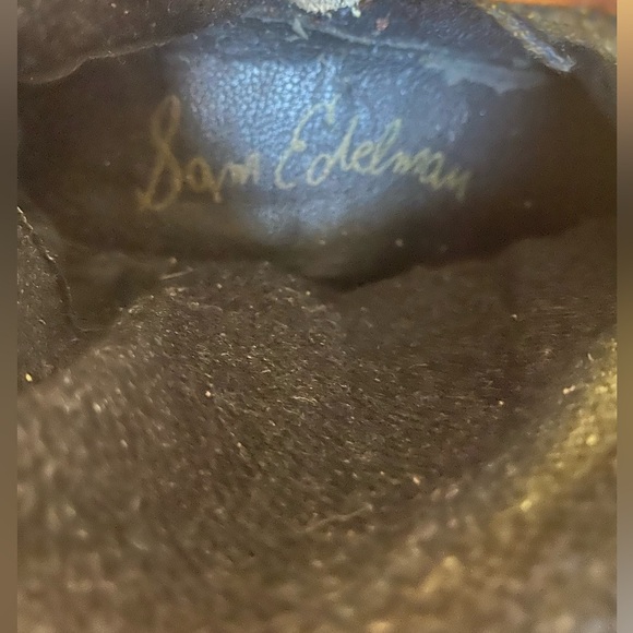 Sam Edelman Leather Pierce Whiskey Almond Toe Pull On Heel Knee Boot Size 6 - Picture 8 of 14